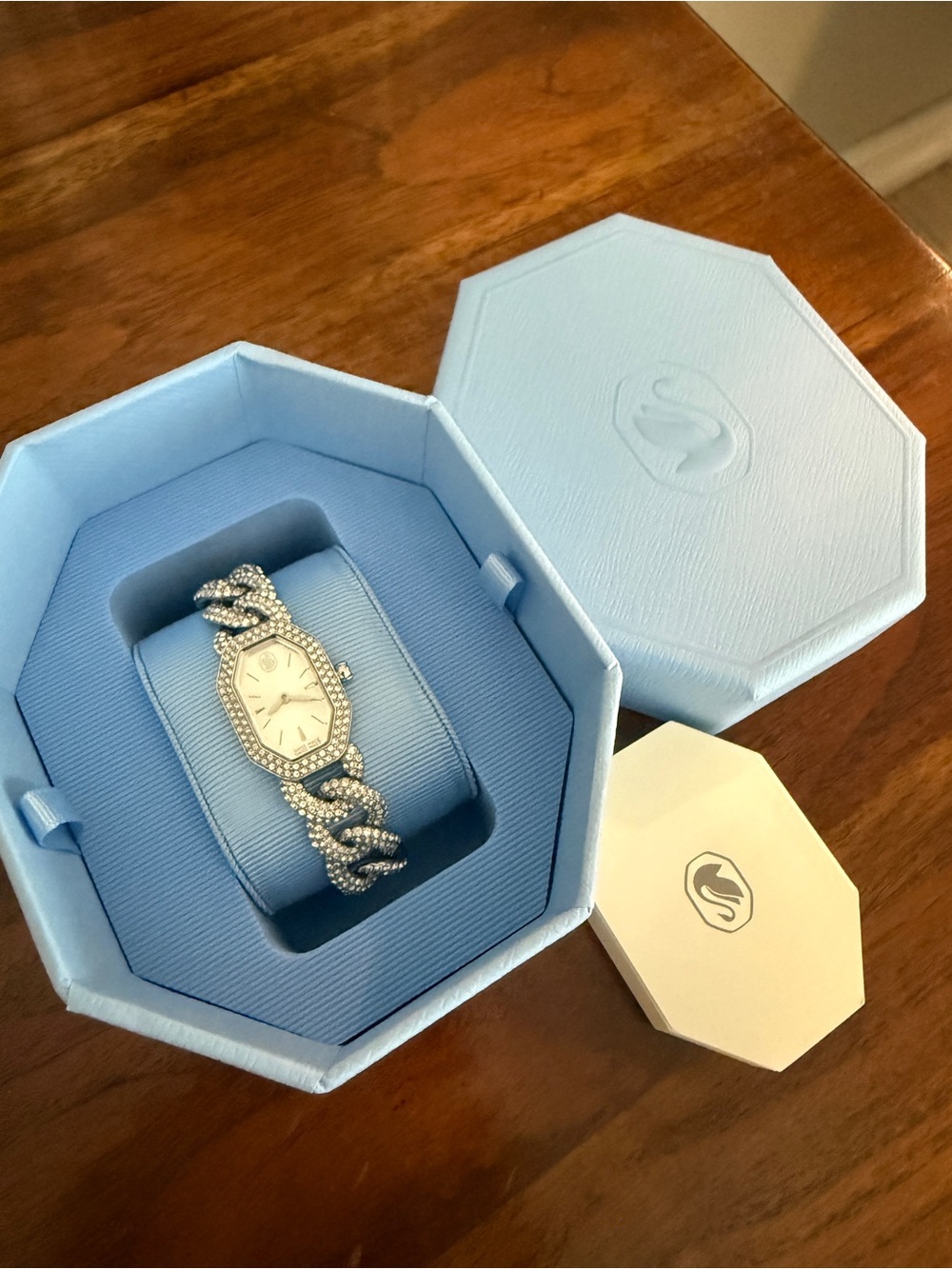 Swarovski Dextera Chain Watch 5668899 Silver Crystal Like New